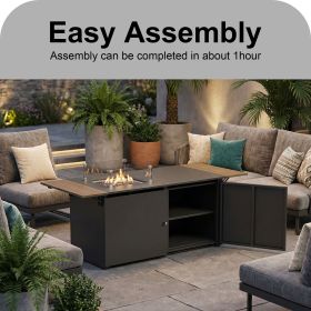 Optimized Model - 64-inch Iron Folding Fire Pit Table