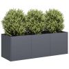 Planter Anthracite 47.2x15.7x15.7" Cold-rolled Steel