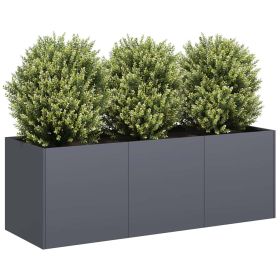Planter Anthracite 47.2x15.7x15.7" Cold-rolled Steel