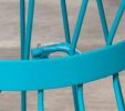 Blue 16' Steel Patio Side Table Garden End Hourglass Design Accent Table for Outdoor And Indoor Use