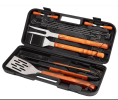 13-Piece Wooden Handle Grill Tools Set, Grill Utensils Set BBQ Accessories, Durable Stainless Steel Spatula, Tongs, Cleaning Brush & More