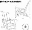 Set of 2 Outdoor Chairs with Cup Holder Comfortable Garden Furniture for Backyard Patio Lawn