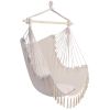 Pillow Tassel Hanging Chair Beige
