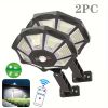 2 Pack Solar Motion Sensor Lights Outdoor, IP55 Waterproof Dusk to Dawn Solar Wall Lights, Energy Saving Security Flood Lights for Yard, Patio, Barn