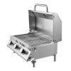 Tabletop Gas Grill, 3-Burner Stainless Steel Portable Propane Grill, with Built-in Thermometer, Travel Locks, Weatherproof Lid, 22,500 BTU Total