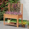 Raised Garden Bed with Trellis Wooden Elevated Planter Box with Legs