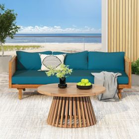 PATIO FURNITRE SETS : CLAREMONT 3 SEATER DAYBED + ACACIA WOOD TABLE