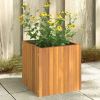 Garden Planter 13.8"x13.8"x13.8" Solid Wood Acacia