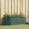 Raised Bed Green 62.99 x 31.50 x 17.32 in Steel