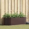 Raised Bed Brown 62.99 x 31.50 x 17.32 in Steel