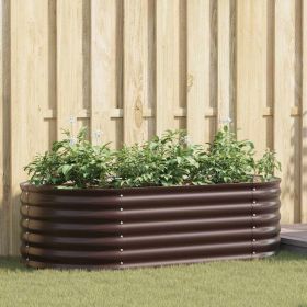 Raised Bed Brown 62.99 x 31.50 x 17.32 in Steel