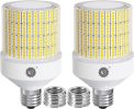 700W Equivalent Led Corn Light Bulb 2 Pack 10500 Lumens 5000K Daylight White Lamp E26/E39 Medium Mogul Base 70W Large Area Lighting for Outdoor Indoor