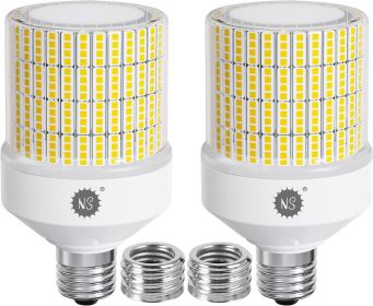 700W Equivalent Led Corn Light Bulb 2 Pack 10500 Lumens 5000K Daylight White Lamp E26/E39 Medium Mogul Base 70W Large Area Lighting for Outdoor Indoor