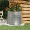 Garden Planter Galvanized Steel 31.5"x31.5"x26.8" Silver