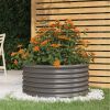 Garden Planter Galvanized Steel 31.5"x31.5"x14.2" Gray