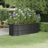 Garden Raised Bed Galvanized Steel 88.2"x31.5"x26.8" Anthracite