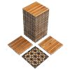 27pcs Wood Interlocking Deck Tiles 11.8"x11.8", Waterproof Flooring Tiles for Indoor and Outdoor