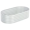 Garden Raised Bed 63"x31.5"x17.3" Galvanized Steel Silver