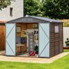 8*8FT Iron-Wood Combination Tool Shed – A Perfect Blend of Nature and Functionality