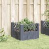 Garden Planter with Pegs Blue Gray 17.1"x17.1"x17.1" PP