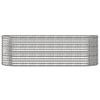 Garden Raised Bed Galvanized Steel 88.2"x31.5"x26.8" Silver