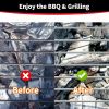 Grill Brush - 18'' Safe Wire BBQ Brush for Outdoor Grill, 3 in 1 Efficient Stainless Steel Grilling Cleaner, BBQ Accessories for All Grates