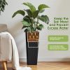 24" Resin Tall Planters for Outdoor Plants Set of 2, Large Taper Outdoor Planter Pots with 4 Drainage Holes, Without Trays
