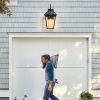21"(H) 1-Pack Outdoor Wall Lantern Light – Modern Black Metal & Clear Glass Sconce for Porch, Patio, and Garden Lighting (Bulb Not Included)