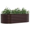 Raised Bed Brown 62.99 x 31.50 x 17.32 in Steel