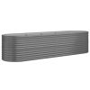 Garden Raised Bed Galvanized Steel 116.5"x31.5"x26.8" Gray