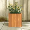 Garden Planter 13.8"x13.8"x13.8" Solid Wood Acacia
