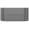 Garden Raised Bed Galvanized Steel 59.8"x31.5"x26.8" Gray