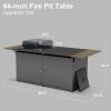 Optimized Model - 64-inch Iron Folding Fire Pit Table