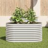 Garden Raised Bed 63"x31.5"x31.9" Galvanized Steel Silver