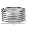 Set of 2 Raised Garden Bed, Metal Planter Box with Safety Edging, Easy-to-assemble Stock Tank 3'x3'x1.4' Silver