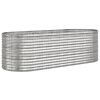 Garden Raised Bed Galvanized Steel 88.2"x31.5"x26.8" Silver