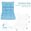 High Back Chair Cushions Set of 2, Waterproof Outdoor Rocking Chair Cushion with Ties, Rocking Chair Cushion for Outdoor Patio, Garden Porch
