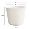 Extra Large 22in Diameter Cream Aspen Resin Planter