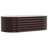 Raised Bed Brown 62.99 x 31.50 x 17.32 in Steel