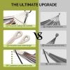Double Hammock with Spreader Bar & Heavy-Duty 9ft Steel Wheel Stand, Brazilian Hammock Set, Portable Hammock with Stand for Outside, Backyard, Camping