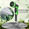 25FT Heavy Duty 304 Stainless Steel Garden Hose with 10-Pattern Spray Nozzle, Flexible Kink-Free Metal Water Hose with Brass Fittings for Lawn, Patio