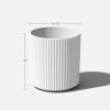16" Ripple White Planter