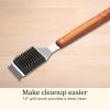 13-Piece Wooden Handle Grill Tools Set, Grill Utensils Set BBQ Accessories, Durable Stainless Steel Spatula, Tongs, Cleaning Brush & More