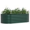 Raised Bed Green 62.99 x 31.50 x 17.32 in Steel