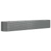 Garden Raised Bed Galvanized Steel 173.2"x31.5"x26.8" Gray