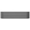 Garden Raised Bed Galvanized Steel 116.5"x31.5"x26.8" Gray