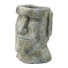 5x5.5x9" Easter Island Cement Planter