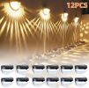 12/6 Solar fence lights, solar platform lights, solar wall lights, rechargeable solar cells, suitable for front porches, security lights