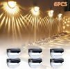 12/6 Solar fence lights, solar platform lights, solar wall lights, rechargeable solar cells, suitable for front porches, security lights
