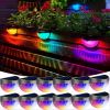 12/6 Solar fence lights, solar platform lights, solar wall lights, rechargeable solar cells, suitable for front porches, security lights